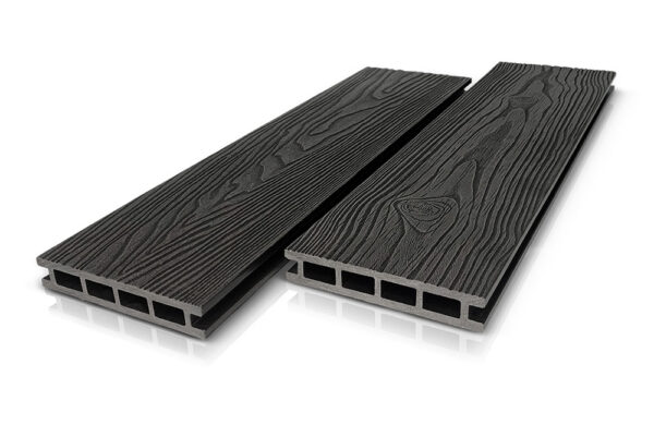 Террасная доска DeckLine Classic 3D-тиснение/двусторонняя (Черный)